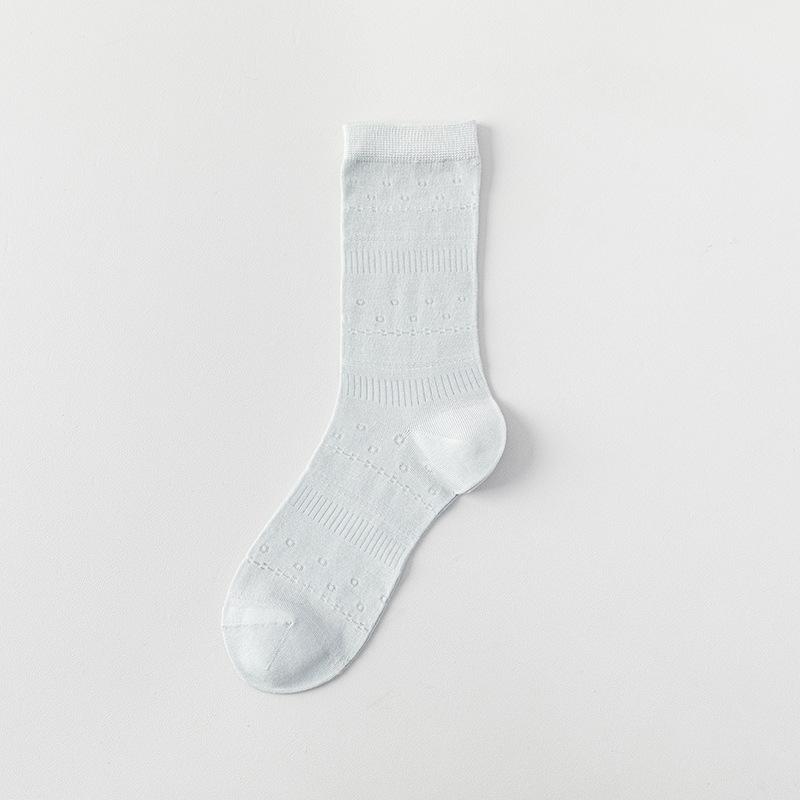 Silk Stockings for Children, Mid-length, Summer/autumn Lightweight Mesh Breathable Open Toe Girls' Long Cotton Socks, Pile Socks, Long Stockings