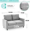 2 Seater Sofa with Removable Sofa Covers Double Seat Small Sofa Two Seater Couch Modern Living Room