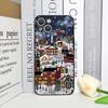 Custodia per Telefono con Motivo Scenico Vetrina Negozio Strada Nevosa di Natale per IPhone 17 16 12 11 14 Plus 13 15 ProMax Mini X XS XR Copertura Morbida