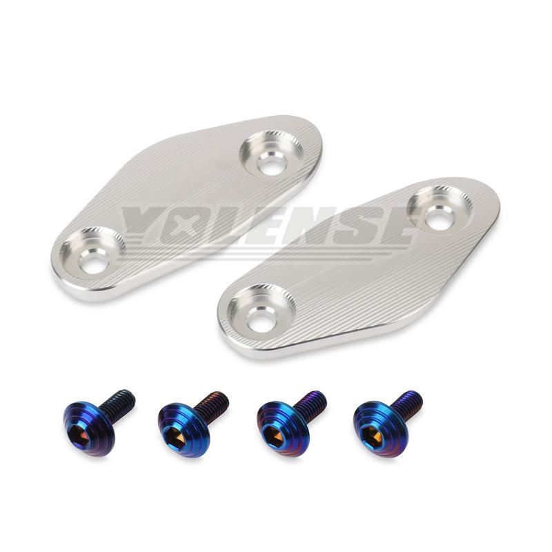 Motorcycle CNC Aluminum Rearview Mirrors Seat Decorative Cover Mirror Base Brackets For 675SR-R 675SR 675 SRR SR