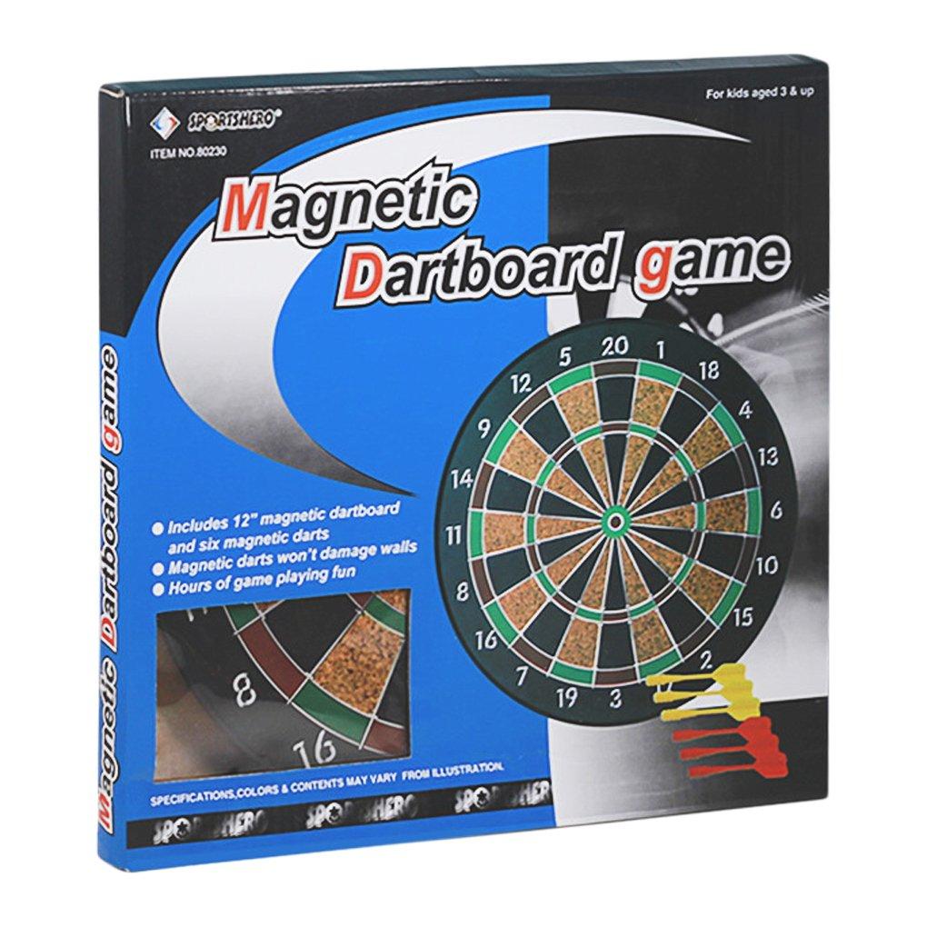 30cm Hard Dartboard for Home Use, Includes Darts and Dart Set, Magnetic Design, 6 Darts Included, Suitable for Children, Office, Party, Bar, Competiti