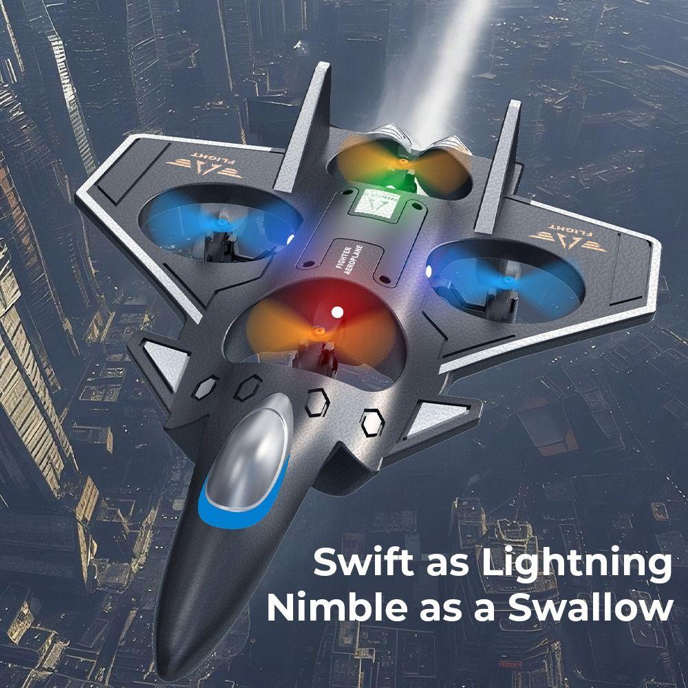 Rechargeable Glider Flying Helicopter Toy Gravity Sensing RC Hobby Jet Plane  Kids Gifts