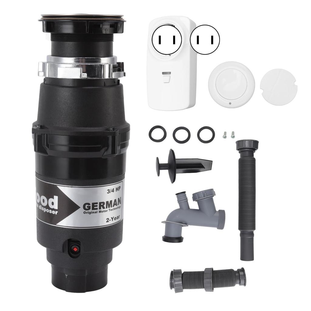 Food Waste Disposer Galvanized Steel Air Switch Wireless Household Garbage Disposal Kitchen Sink