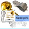 Complete Weatherproof Flagpole Pulley Maintenance System Accessories Set For 2-2.6inch Poles 50ft Cord Metal Fasteners