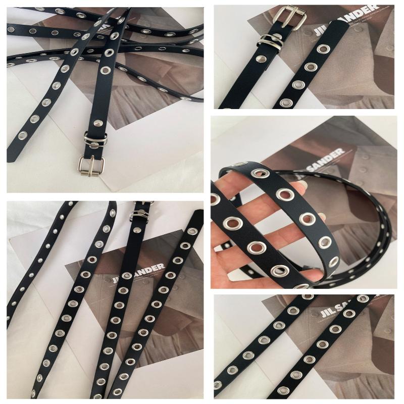 Personality Simple Black Double Circle Belt For Women Pu Leather Waist Belt Fashionable Versatile Dress Jeans Decoration