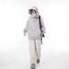 Unisex Trendy High-Collar Hooded Jacket with Velvet Lining for Social Anxiety