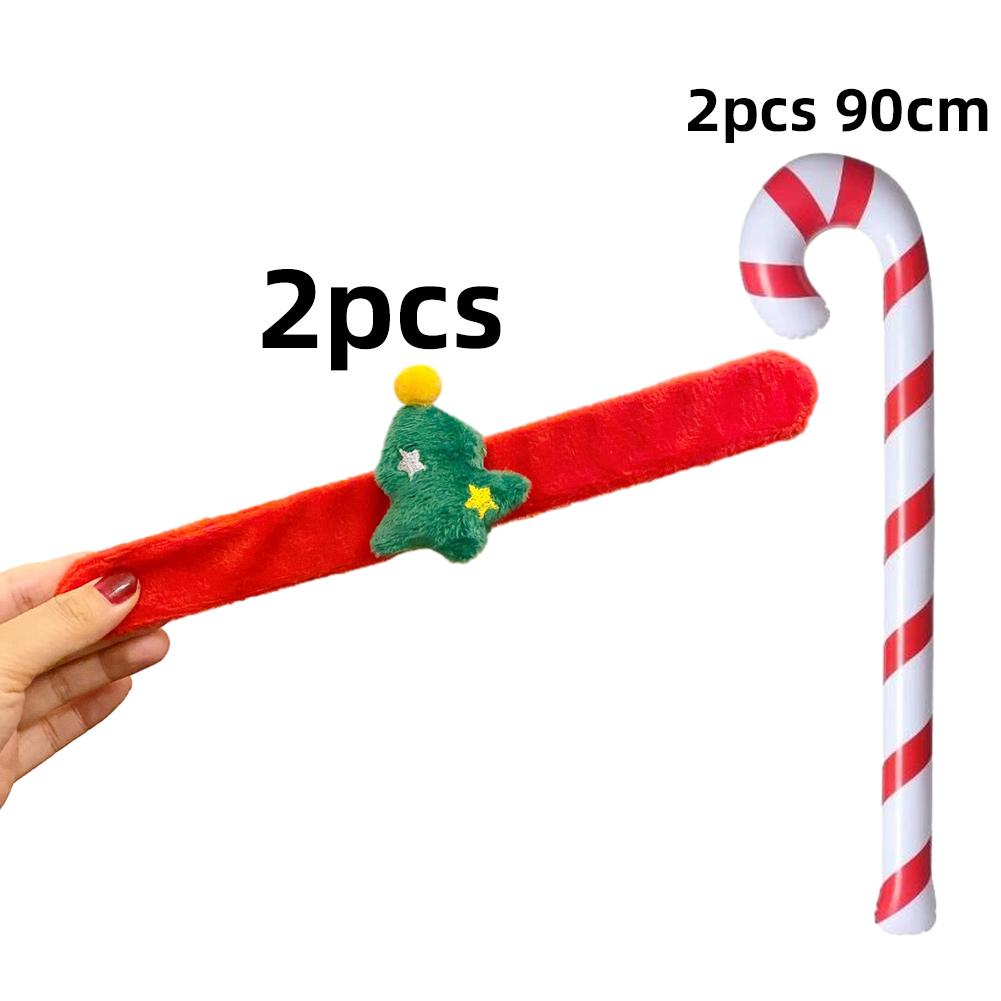 

Christmas Snap Ring Santa Claus Holiday Ornaments Christmas Decoration Supplies Christmas Atmosphere Supplies Crutch Santa Cane