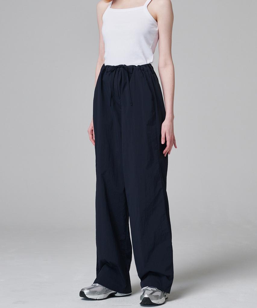 MALOUPE 2162 Lightweight Nylon Wide Pants (Navy)