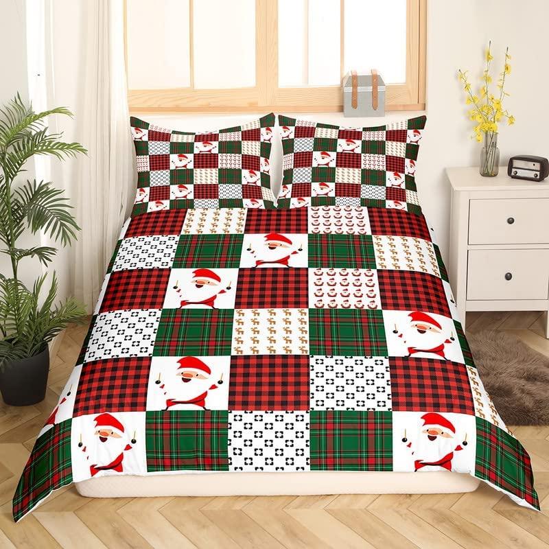 Copripiumino di Natale Set King Queen Full Twin Size per bambini adolescenti adulti Set di biancheria da letto Copripiumino in poliestere con federa
