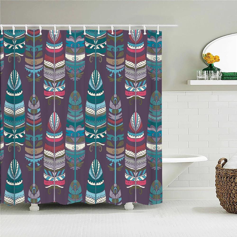 Indian Bohemia 3d Shower Curtains Fabric Print Boho Waterproof Bathroom Curtain With Hooks Decor 180*200cm Bathtub Screen