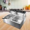 Electric Deep Fryer Stainless Steel Easy to Clean Kitchen Oil with 1 Basket
