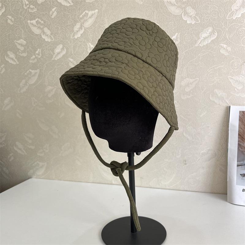Autumn and Winter New Fashionable Washbasin Hat Front Long Rear Short Strap Versatile Warm Fisherman Hat