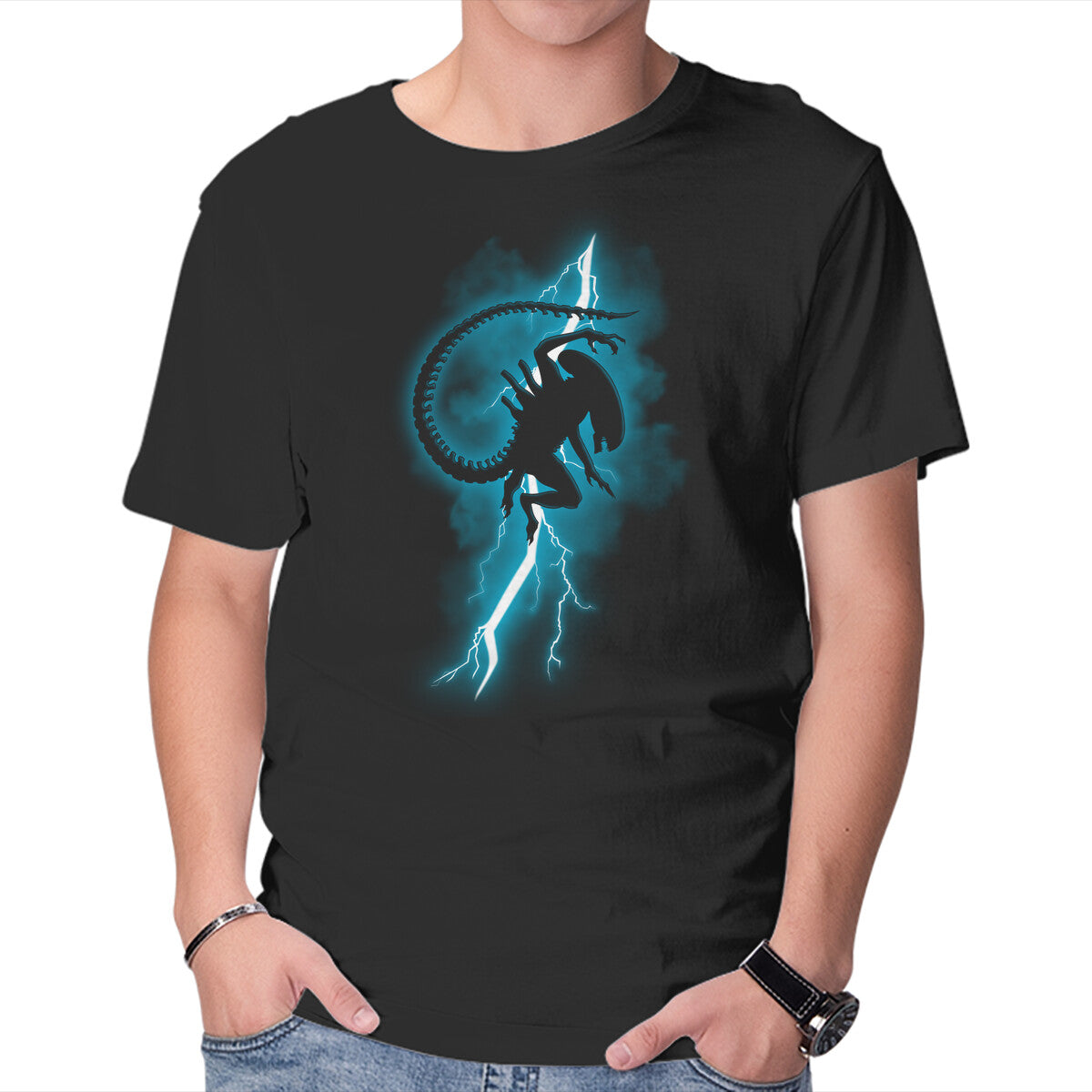 Unisex Crew Neck T-Shirt The Alien Returns Graphic Short Sleeve Casual Tee XXL