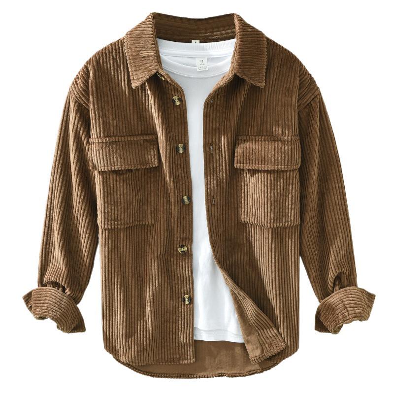 Men's Autumn/Winter Corduroy Long-Sleeve Casual Shirt Jacket