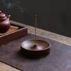 1Pcs Solid Wood Handmade Incense Holder, Natural Grain for Meditation Home Decor Spiritual Holiday Gift