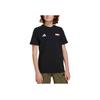 adidas Marvel T-Shirt Logo Round Neck Pullover Short Sleeve Kids Tops Black JC6260
