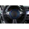 Blue Steel Steering Wheel Horn Ring Sticker Trim For Nissan Sentra Sylphy 13-19