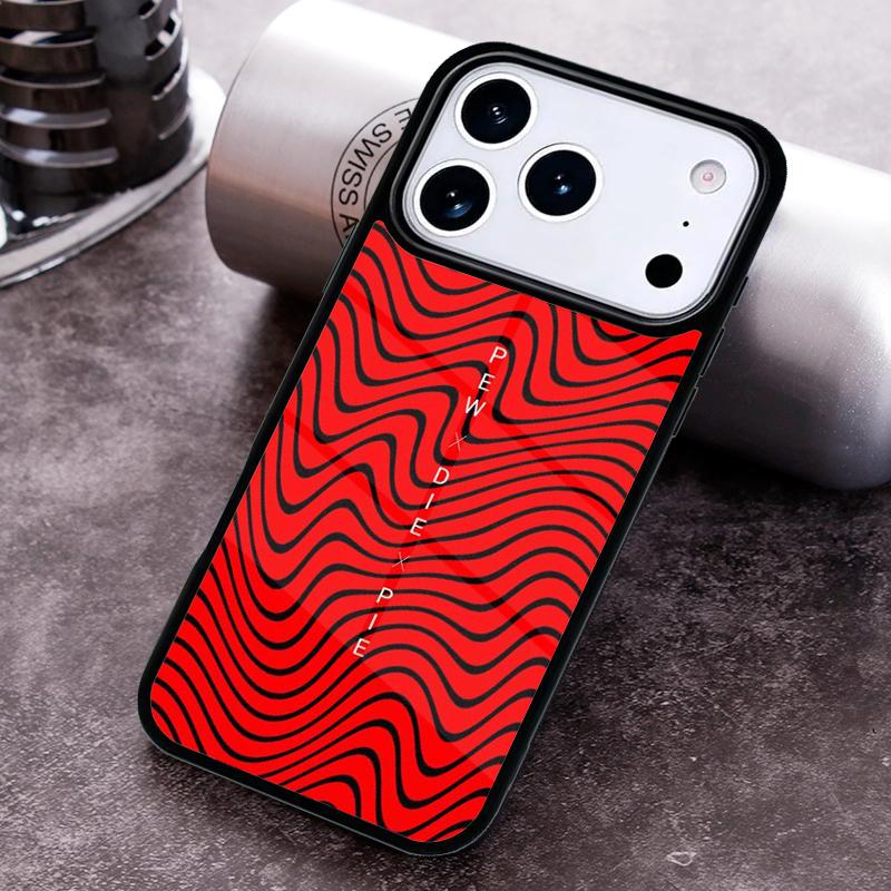 PewDiePie Waves Phone Case for iPhone 17 16 15 Pro Max Air 14 13 12 11 Plus Shockproof Capa Cover