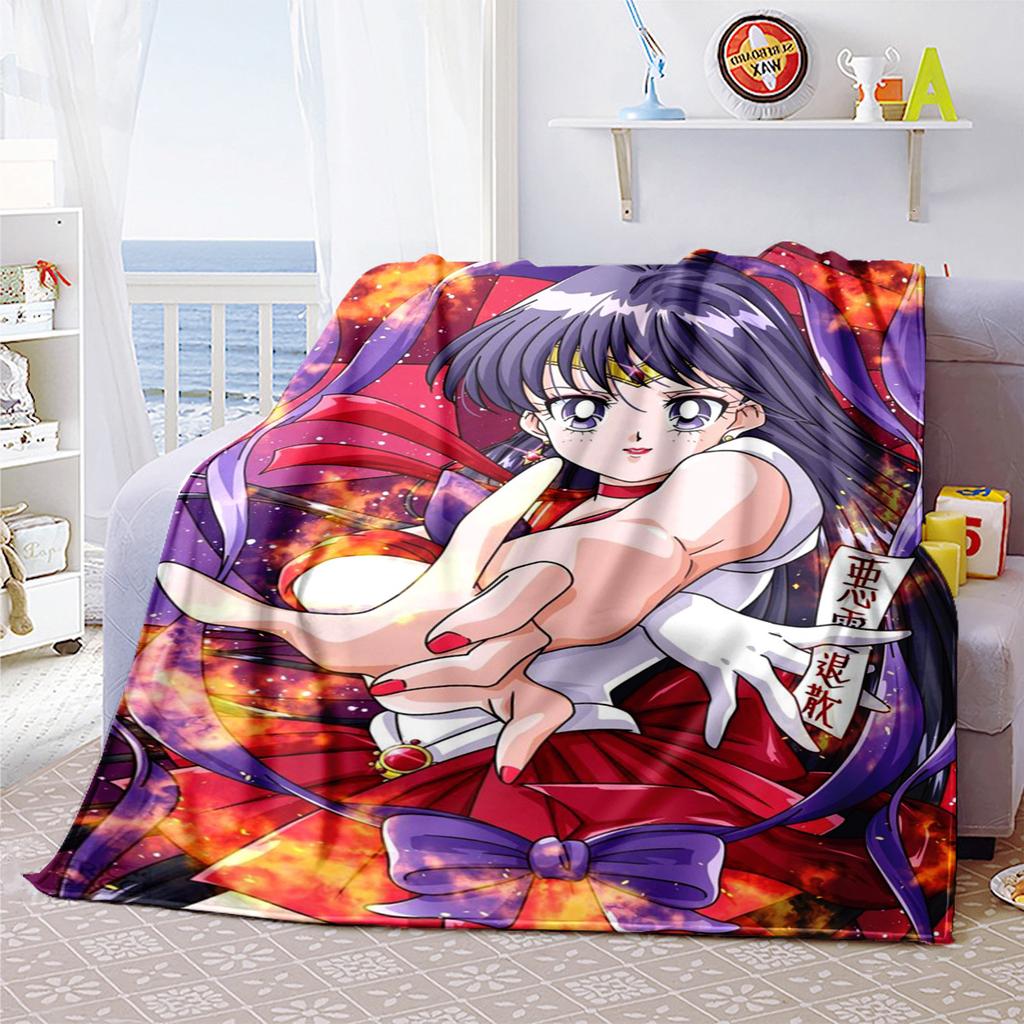 Japanese anime cute cartoon theme Sailor Moon Tsukino Usagi blanket suitable for home beds, sofa covers, office nap, outdoor warm blankets O12