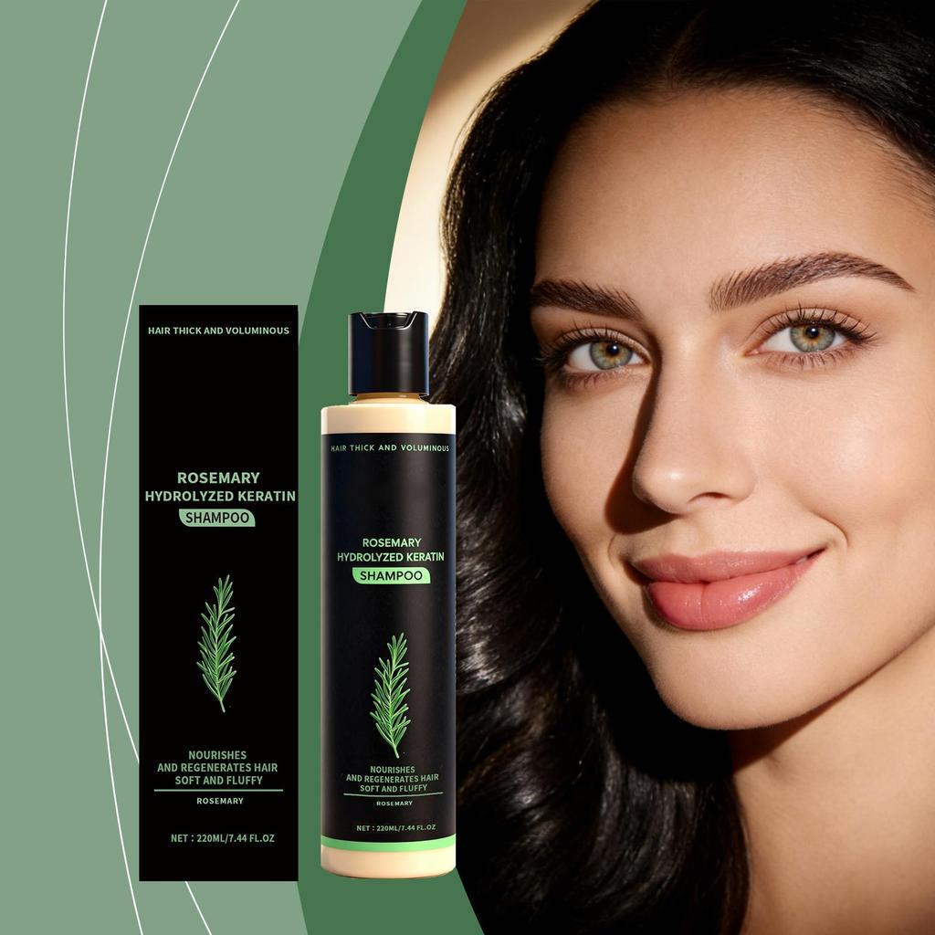 Rosemary Keratin Volumizing Shampoo Gentle Cleansing Moisturizing Smooth Hair Natural Fullness Hair Care