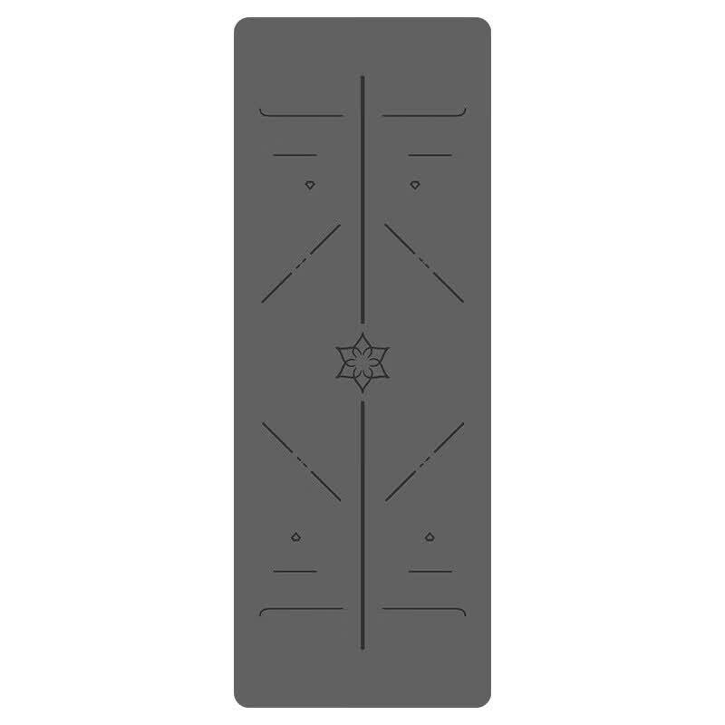 OEING Non-Slip PU Yoga Mat with Alignment Lines