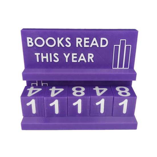 Book Read Counter Bookshelf Decoration Handmade Acrylic Book Read Counter This Year Tracker Reading Challenge Tracker Book Lovers Gift