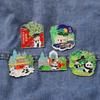 Sichuan Chengdu Cultural Tourism Scenic Spot Brooch Alloy Panda Badge Souvenir Peripheral For Wuhou Temple Du Fu Thatched Cottage