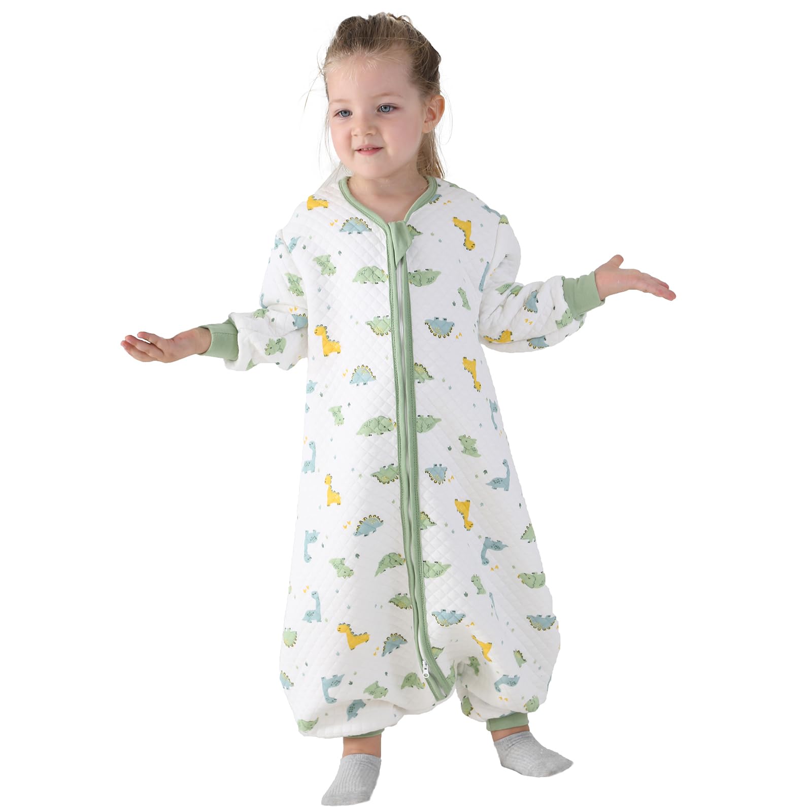 

Baby Baby Sleeping With Prevents Colds While Double Easy to Put On and Take Long Winter S years [Miipat] Sleeper, Autumn/Winter, 100% Cotton, Soft, зелёный