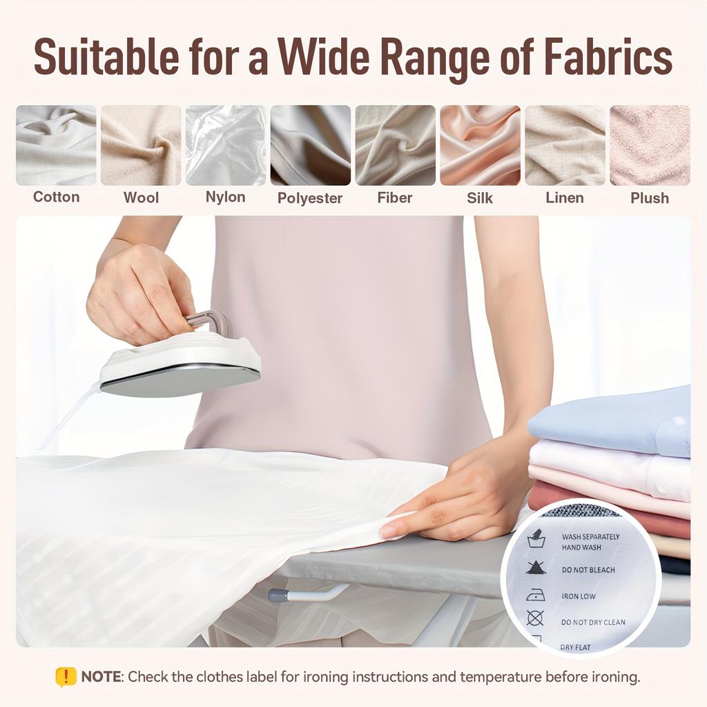 Portable Handheld Iron, Mini Dry Iron for Clothes No Steam, 10s Heat Time, Auto Adaptive 100-230V Voltage, Non Stick Soleplate, 272.16g