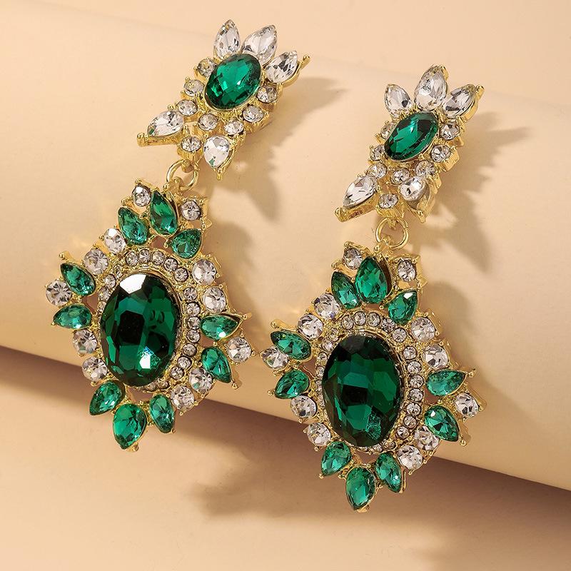 

Винтажные серьги с лепестками бриллиантов Green Water Модные серьги в стиле барокко