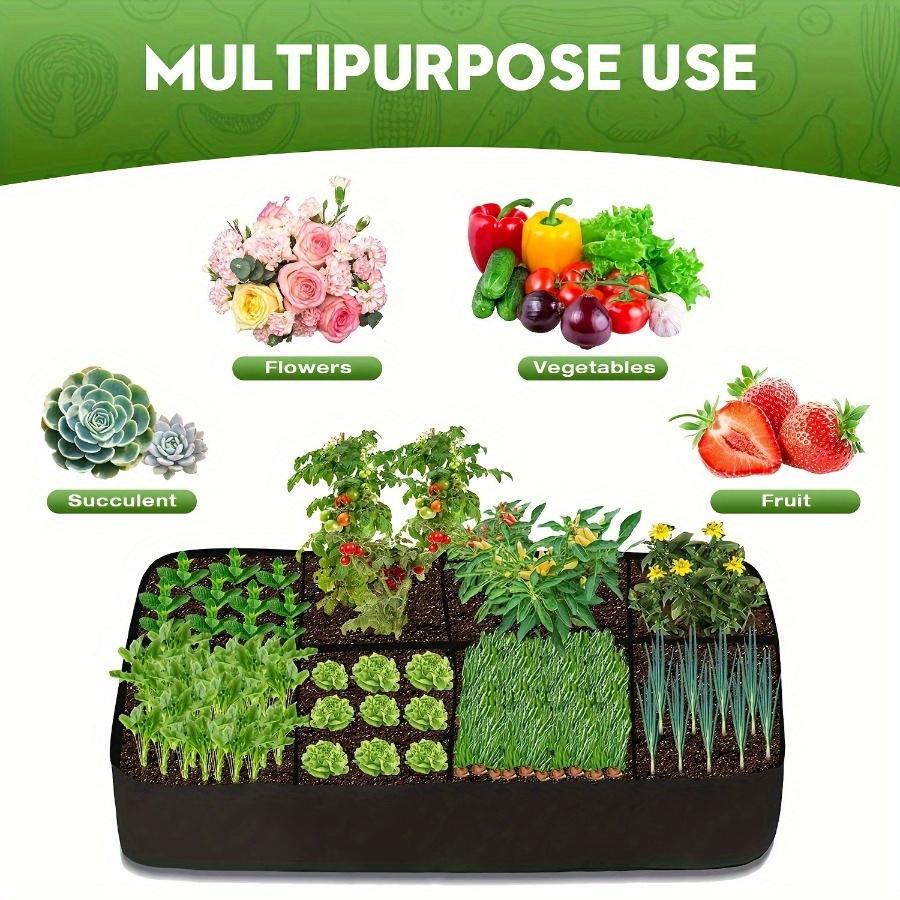 8-grid Garden Planting Bag Felt Multi-grid Planting Bag Vegetable Planting Pot Plant Flower Planting Pot Plant Nutrition Bag