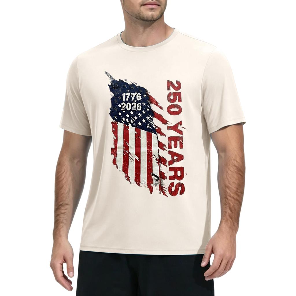 Men's Quick Dry Short Sleeve T Shirt Lightweight Athletic Fitness Tee Breathable Moisture Wicking Workout Top