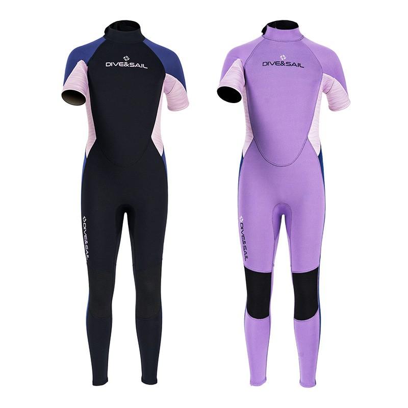 Kids 2.5mm Neoprene Wetsuit Short Sleeve Full Body Suit Snorkeling Surfing Winter Swimming Youth Diving Gear