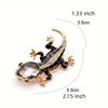 New Luxury Crystal Rhinestone Lizard Brooches for Women Men Creative Fashion Animal Pins Accessories Shining Jewelry Good Gift