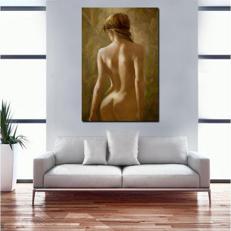 Abstract Portrait Modern Nude Woman Oil Painting On Canvas Art Sexy Female Lady Body Wall Picture for Living Room Cuadros