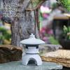 Vintage Zen Miniature Sand Stone Tower Pavilion Ornaments Lantern Figurines Japanese Garden Bonsai Rockery Lanscaping Home Decor
