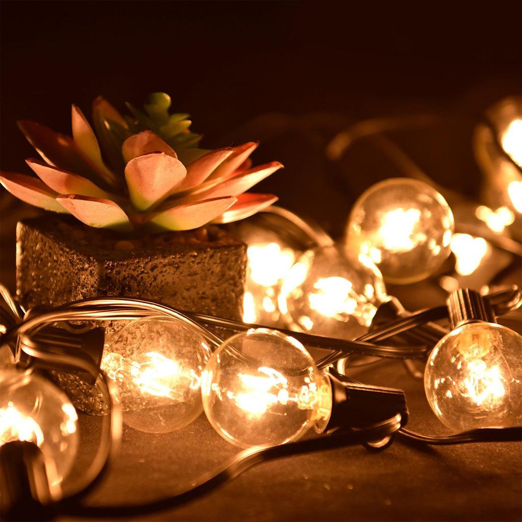 G40 Light Bulbs Replacement G40 Tungsten Bulb Lamp 7W 220-240V Clr Globe Bulb E12 Base Light Bulbs for Indoor Outdoor Patio Decor Home Wedding Party D