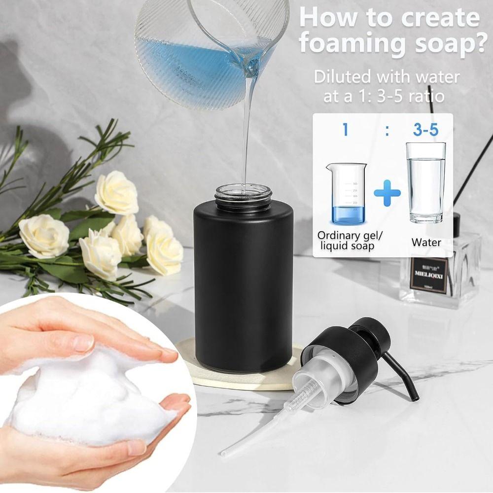 Refillable Hand Soap Dispenser 304 Stainless Steel Pump Foam Lotion Bottle  Bathroom Decor