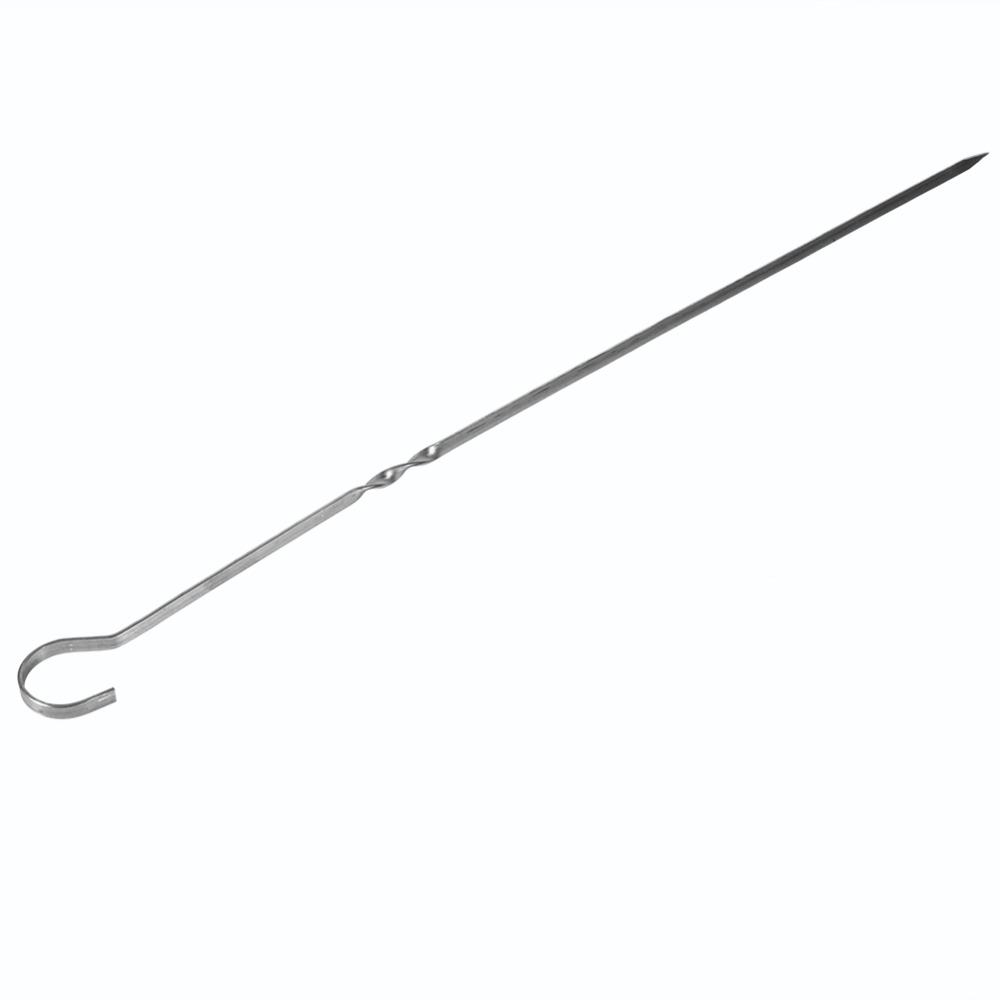 12PCS Stainless Steel BBQ Skewers Hooked Handle Grill Skewers Kabob Sticks Vegetable Skewering