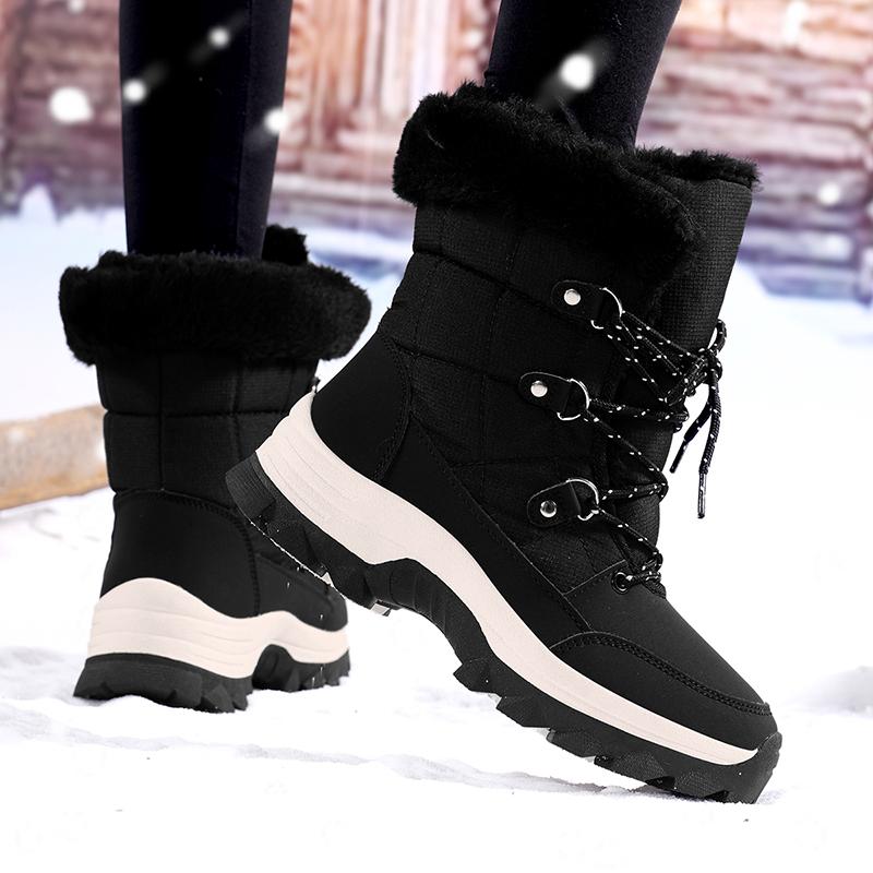 36-42 Women's High-top Winter Boots Large-size Outdoor Anti-slip Waterproof Women's Snow Boots