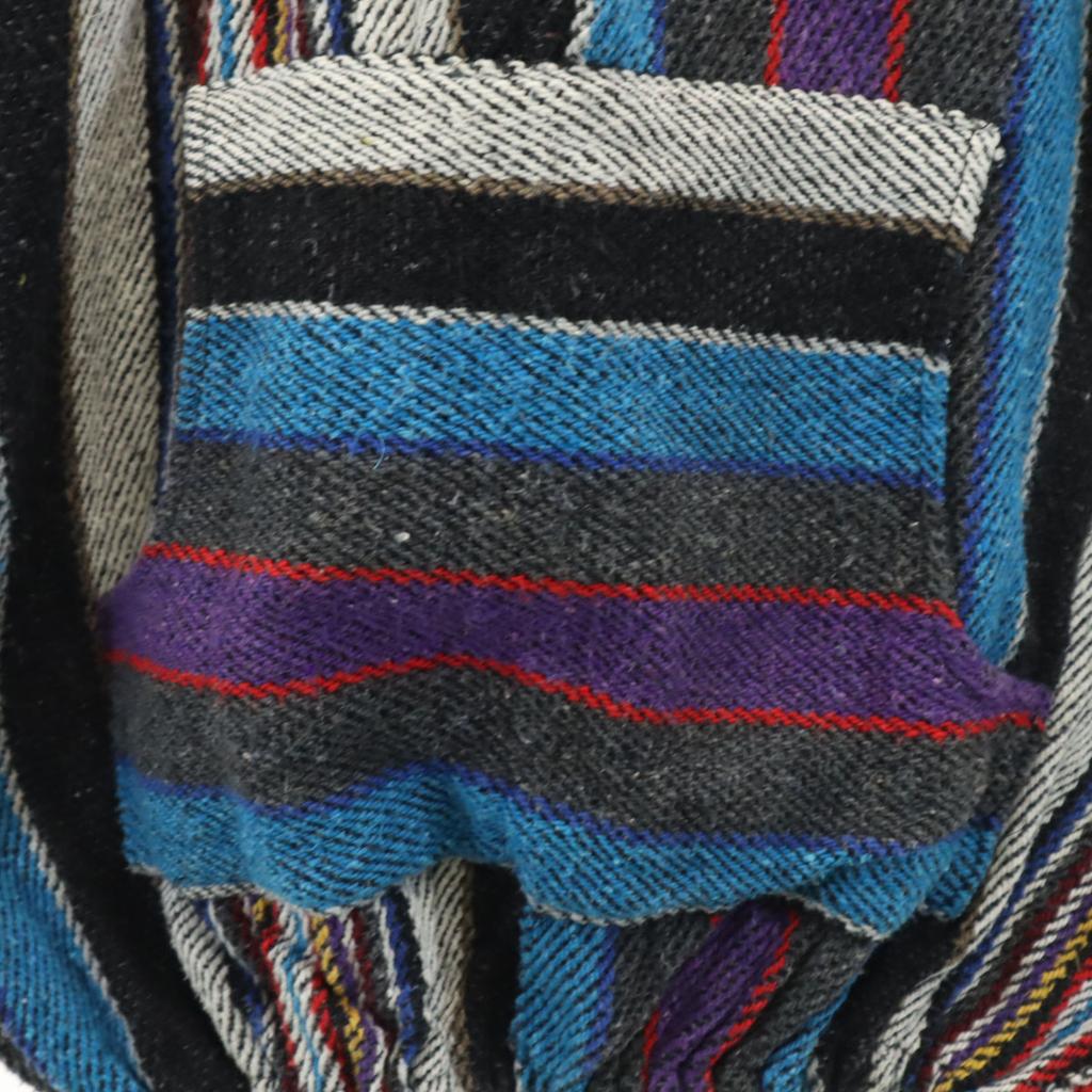 Anni '80 '90 Vecchio Parker Messicano Blu a Maniche Lunghe Pullover da Uomo Usato