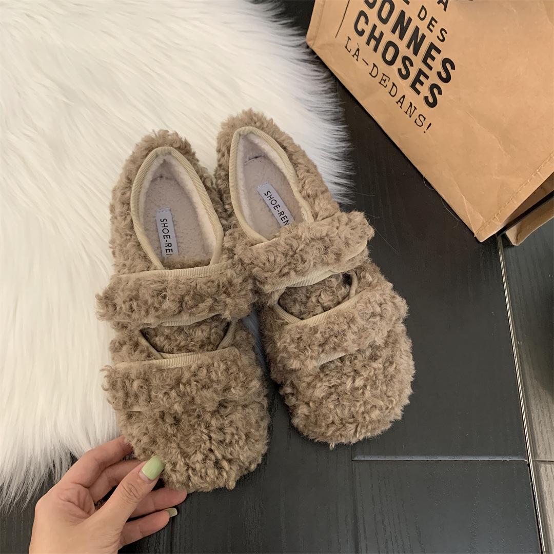 

Женская обувь Осенние мокасины Меховые Модисы Круглый носок Женская обувь Мягкие повседневные кроссовки Осень Удобные Новые 2024 Платье Мокасины Кружева 35 хаки