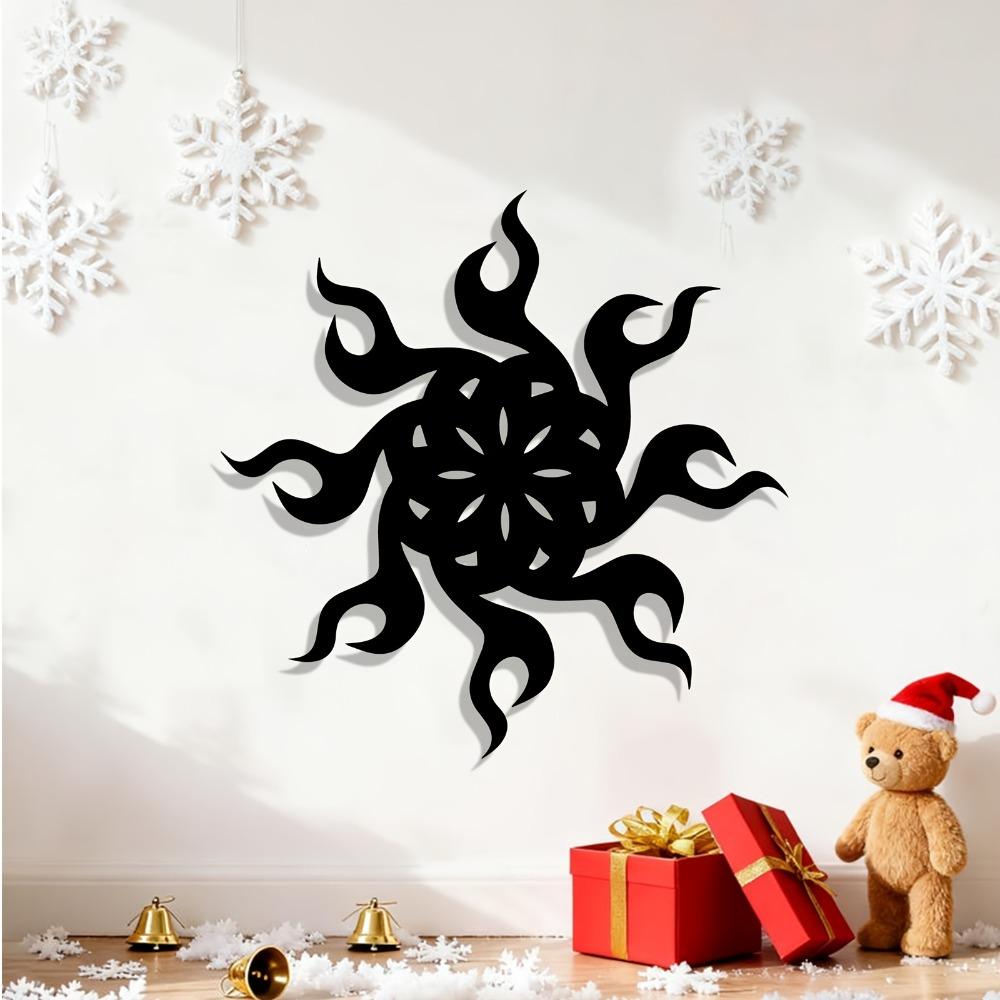 Sun Metal Wall Art Outdoor Sculpture Weatherproof Iron Gift Yard Garden Fence