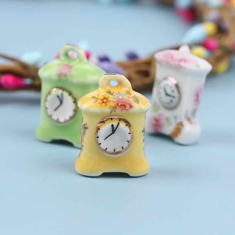 3Pcs/Set 1/12 Miniature Accessories Mini Clock Model Toys For Doll House Decor
