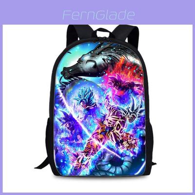 Dragon Ball Goku Printed Nylon Book Backpack For Students And Daily Use