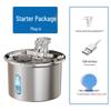 Smart Stainless Steel Pet Water Fountain with Light & Automatic Filtration for Cats