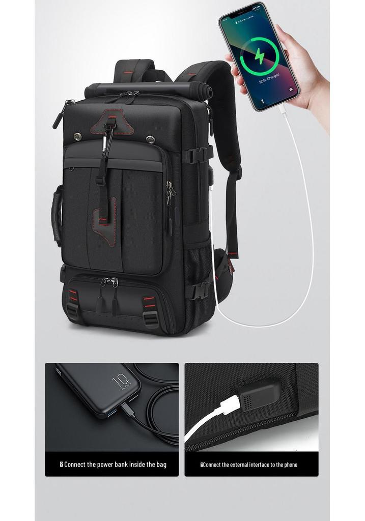 Men's Large Capacity Waterproof Expandable Travel & Mountaineering Backpack