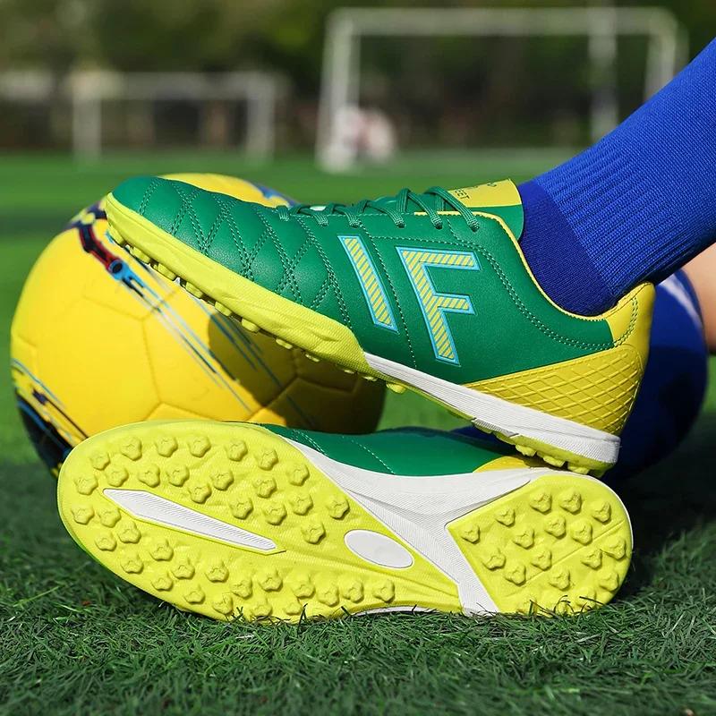 New Men Football Boots Non-Slip Soccer Shoes FG/TF High-quality Sneakers Futsal Hot-selling Indoor Cleats Mid-top Match