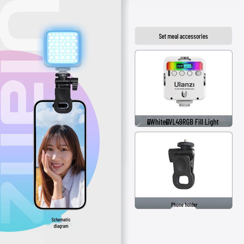 Ulanzi VL49 RGB Portable Mini Fill Light for Photography, Live Streaming, and Selfie Cameras