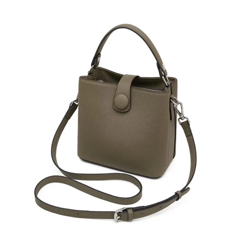 First Layer Cowhide Women Handbag Crossbody Bag 2026 New Bucket Bag Genuine Leather Luxury Design Shoulder Bag Small Handbag